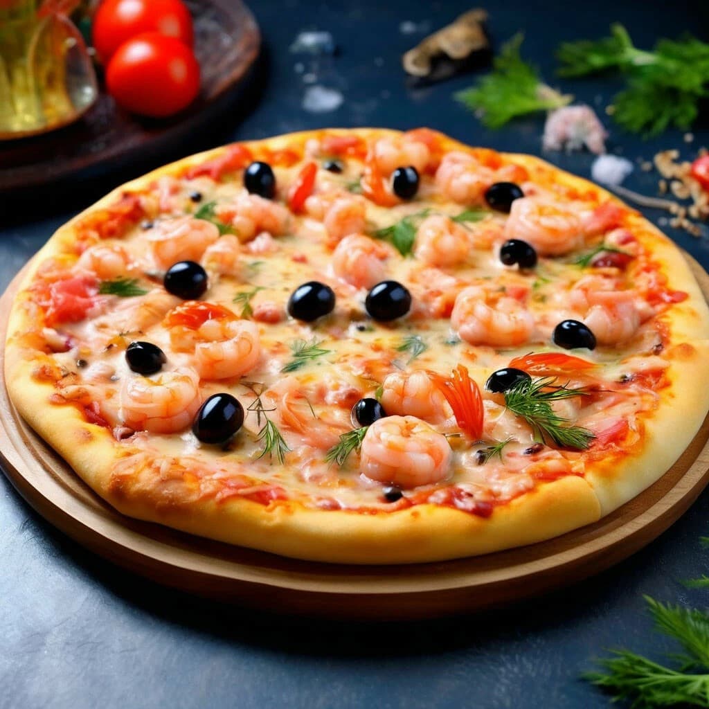 Пицца с морепродуктами